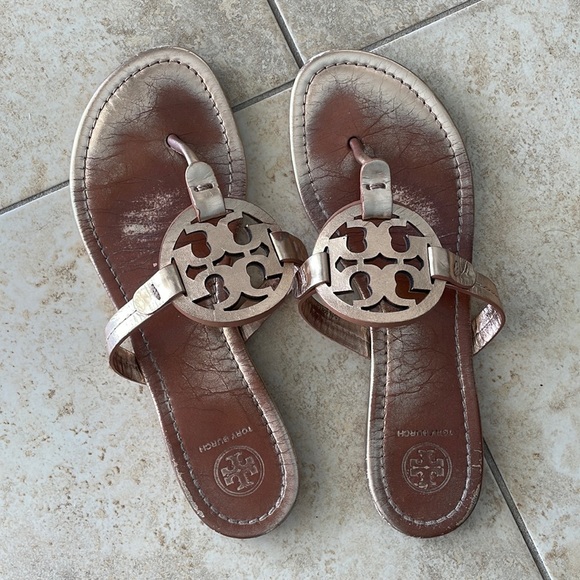 Tory Burch Rose Gold Sandals - Picture 1 of 5